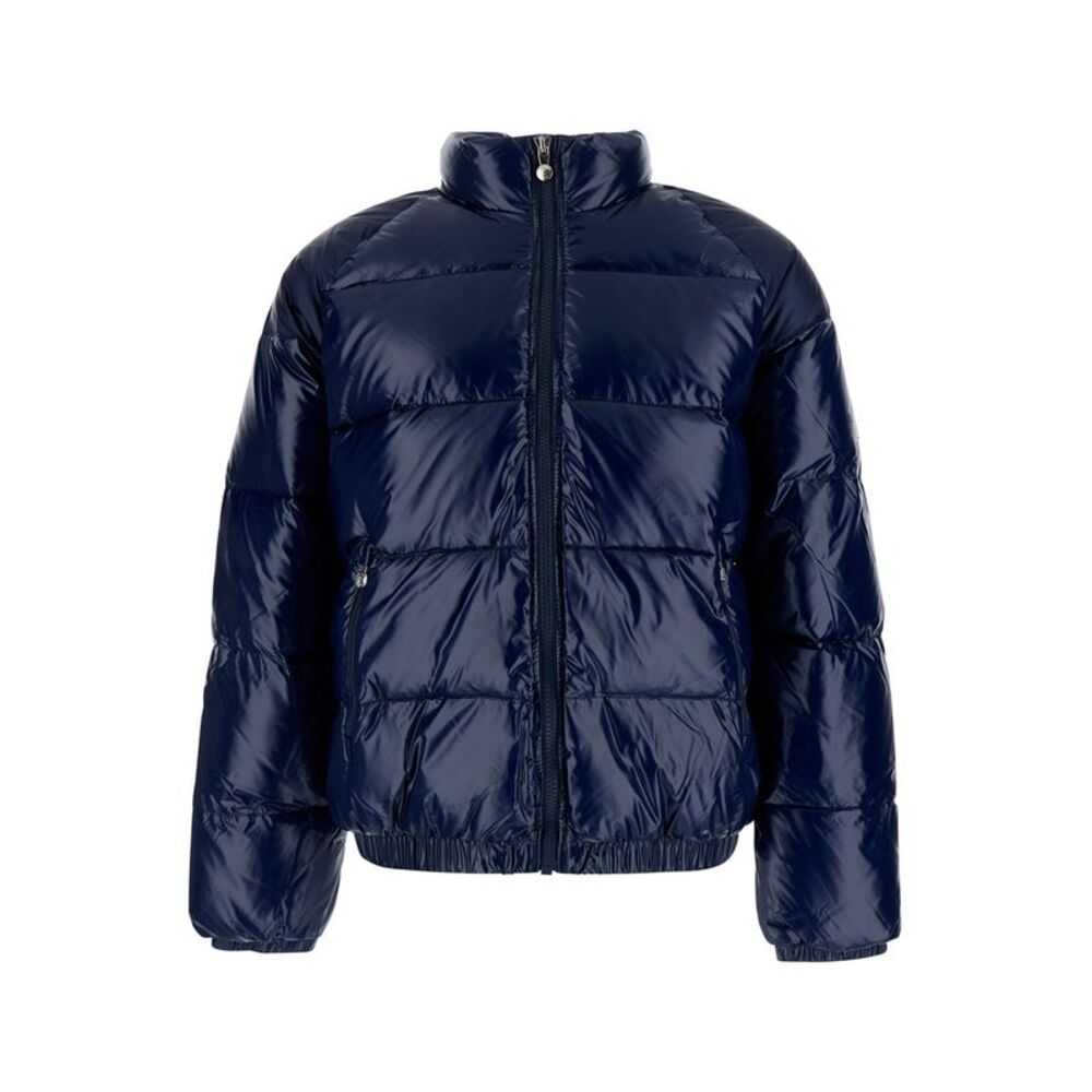 Pyrenex Unisex Down Jacket Blue With Fixed Hood And Front Zip Closure